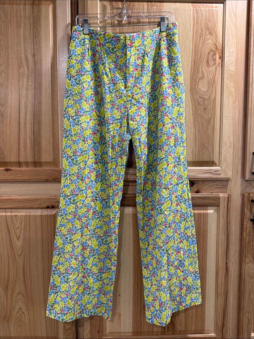 Yllw the Label Revolve Size L Grannycore Linen Cottagecore Floral Pants